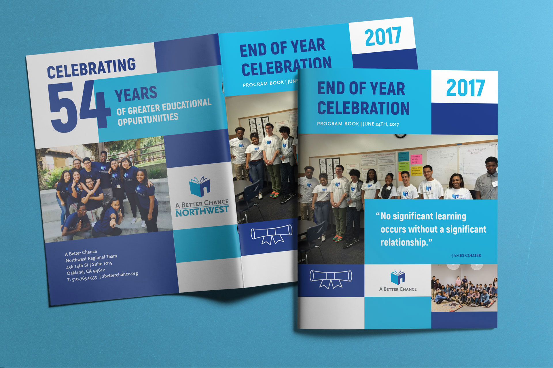 A Better Chance's 2017 EOYC Program Book front and back covers