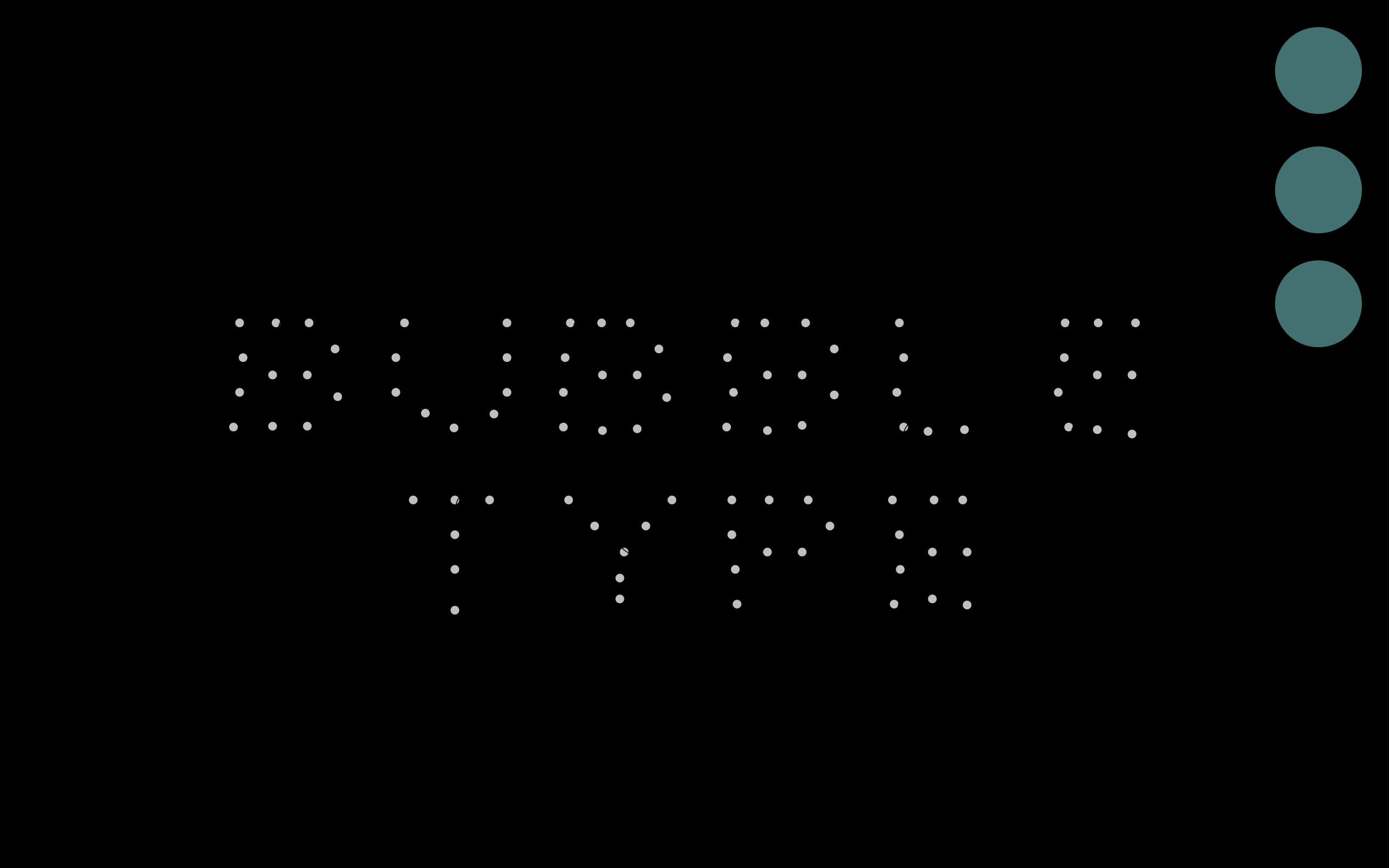 Bubble Type (Stroke) on all black background