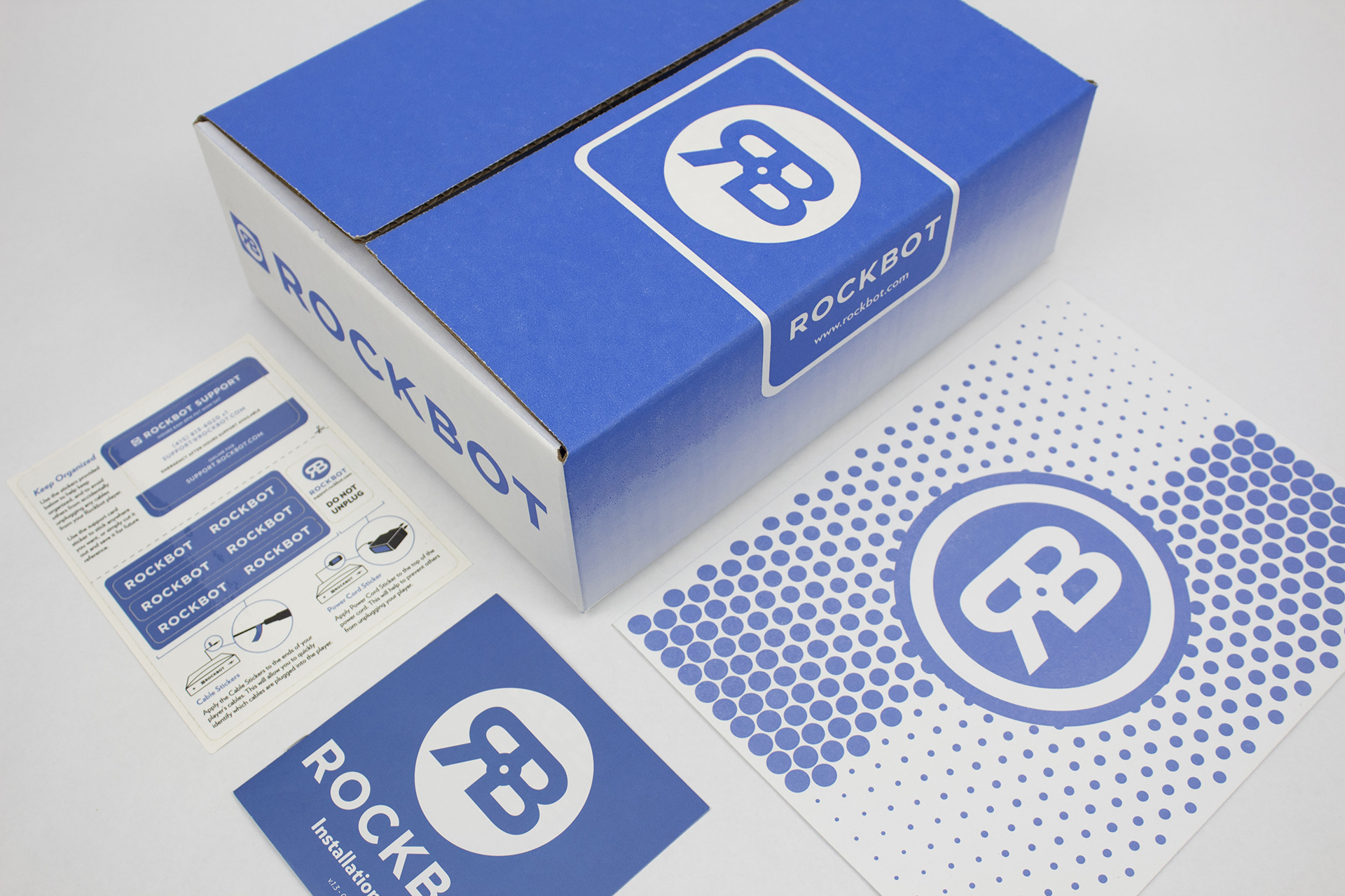 Rockbot shipping box and other collateral