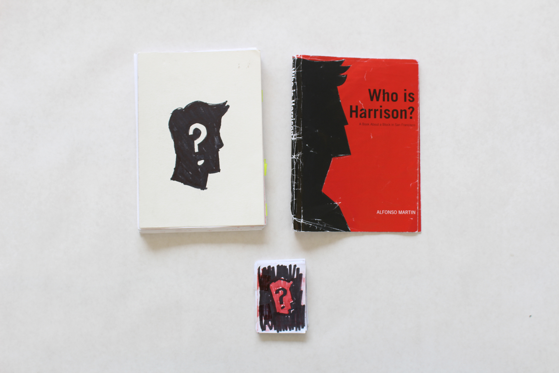 Initial prototypes of the book and book jacket